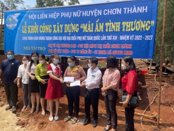 Hội LHPN huyện Chơn Thành khởi công xây dựng "Mái ấm tình thương"