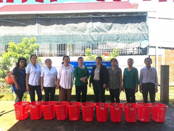 Hội LHPN phường Phú Thịnh, thị xã Bình Long ra mắt mô hình  "Phân loại, xử lý rác thải sinh hoạt tại hộ gia đình"